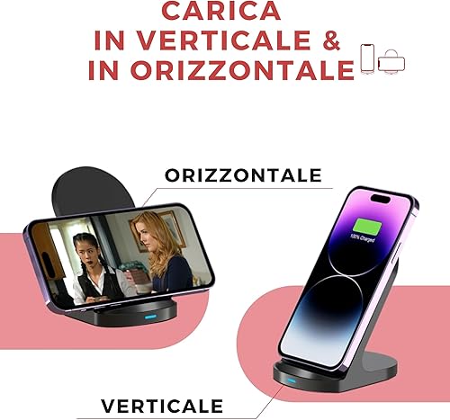 Miniatura 5 de Energizer Soporte de carga inalámbrico máximo de 15 W  Cargador rápido de doble bobina para escritorio  7.5W para iPhone 15141312 y 15W para