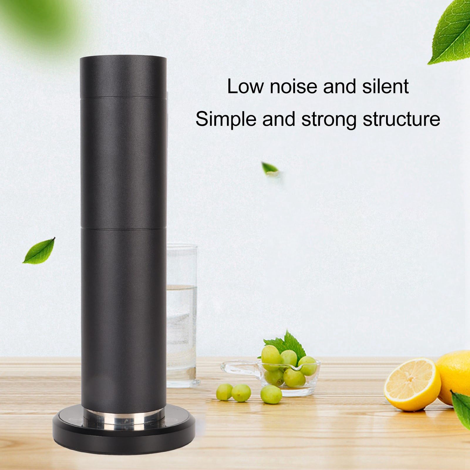 Máquina de Aire aromática Inteligente Bluetooth de 120 ml, difusor de Aceite Esencial con Control táctil, Cobertura de 200 m³, Carcasa arenada de aleación de Aluminio, para (Negra)
