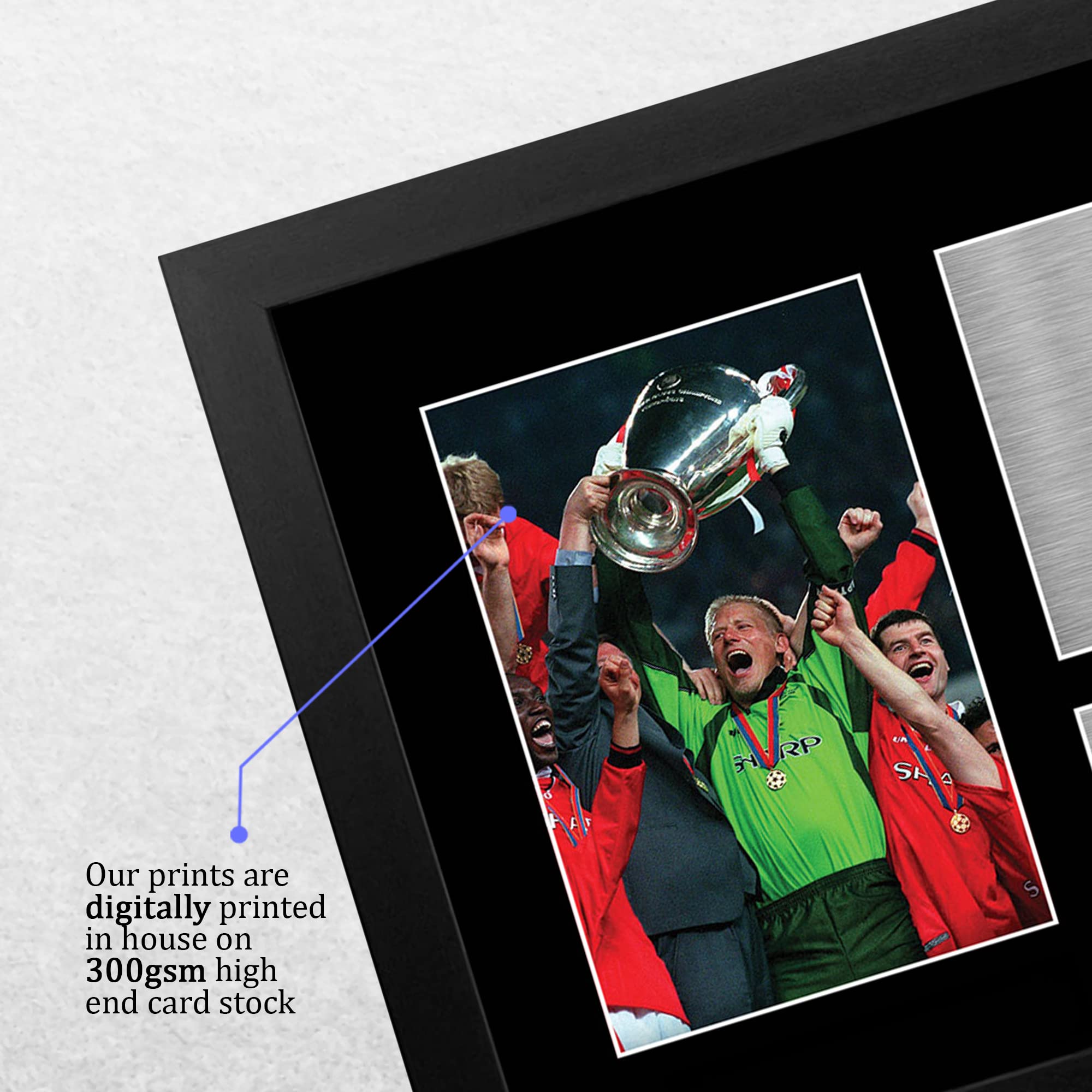 HWC Trading FRAMED Peter Schmeichel Gift Signed A4 Printed Autograph Gifts Photo Display, (Framed) Peter Schmeichel, 33L x 24W cm - Image 4