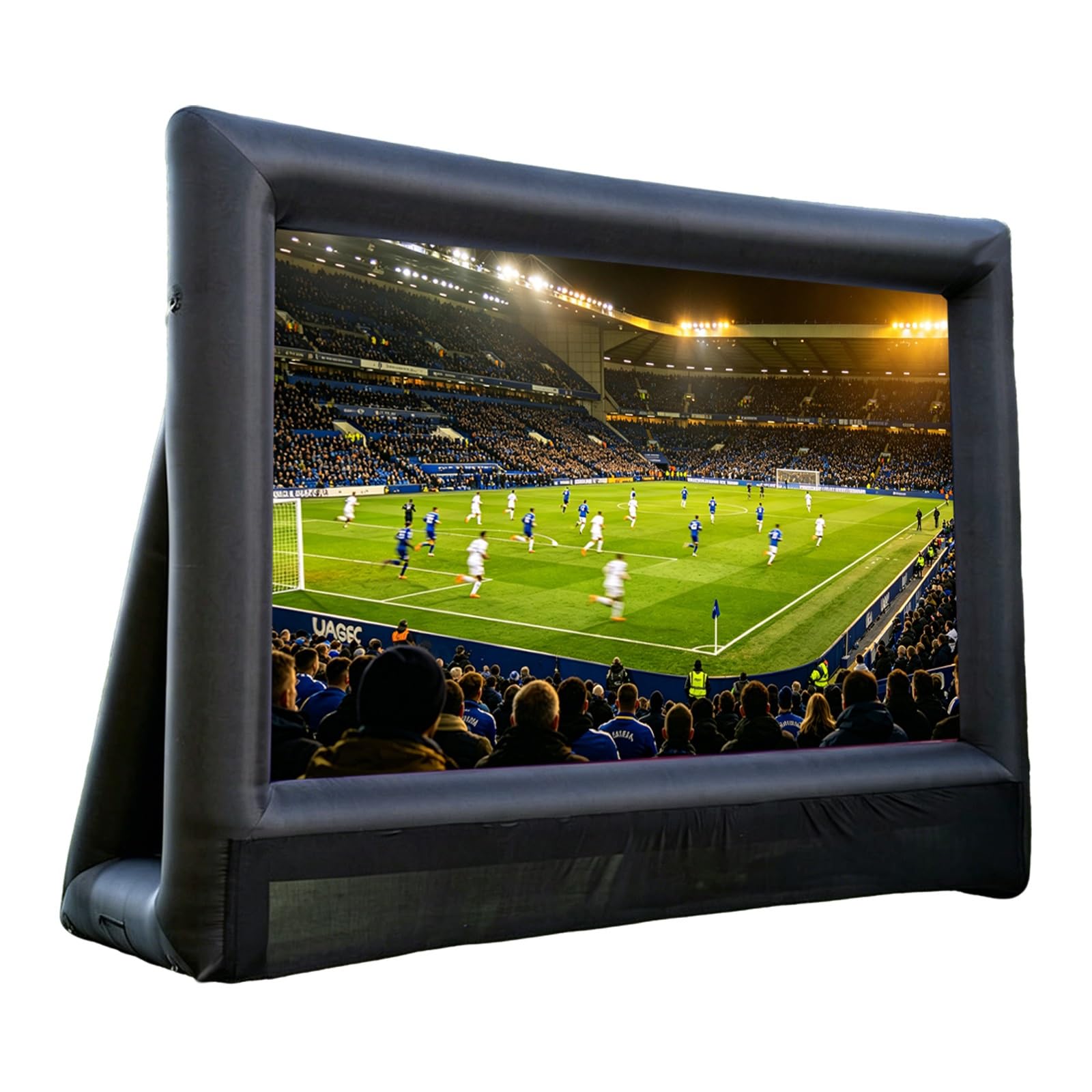 Schermo gonfiabile per proiettori all'aperto, portatile, per giardino, giardino, senza pieghe, per home cinema e feste