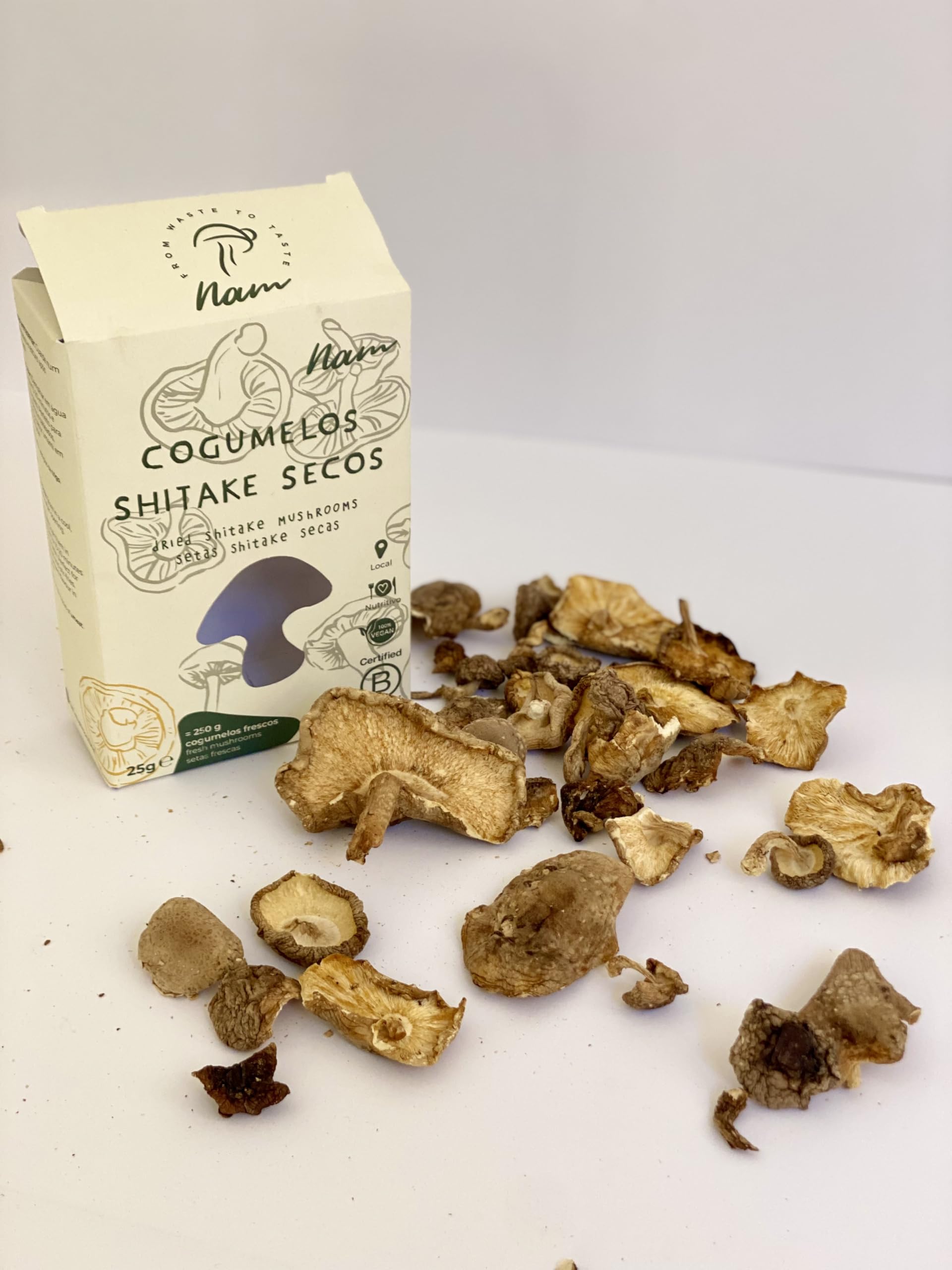 Setas Shiitake Deshidratadas 3x25g Champiñones Secos Comestibles Naturales