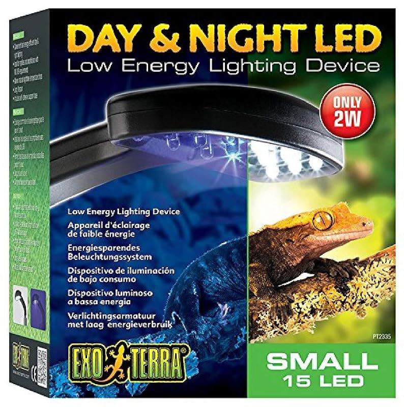 Luminária LED para Terrário Exo Terra PT2335 com Luz Dia e Noite, Pequena, 15 LEDs