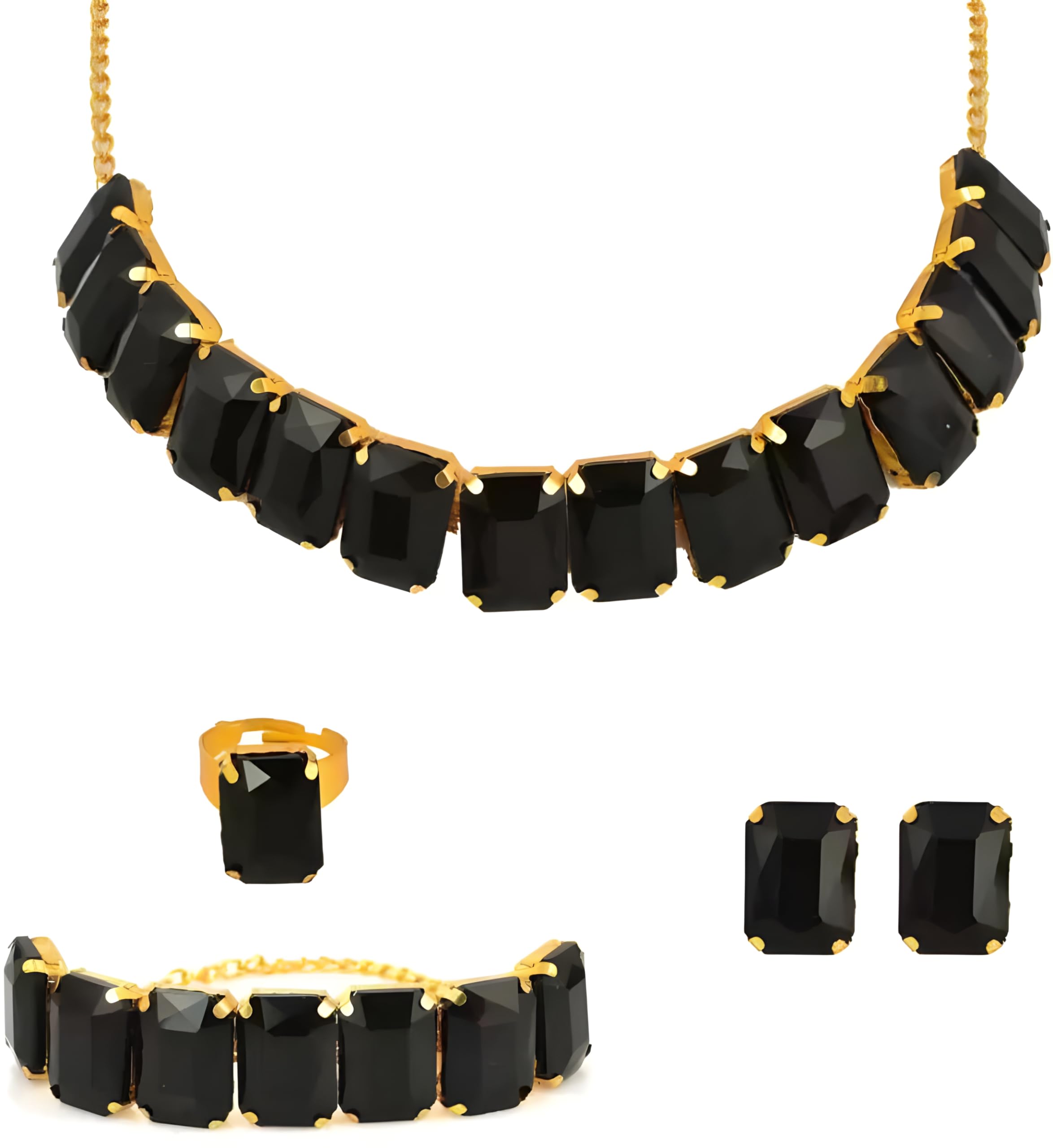See full amazon price history chart for Traditional Kundan & Stone Studded Choker Necklace Jewellery with Earrings & Ring,Bracelet Set for Women (Black) Traditional Kundan & Stone Studded Choker Necklace Jewellery with Earrings & Ring,Bracelet Set for Women (Black) (B0DDGTBM3K) Amazon Price History, Amazon Price Tracker