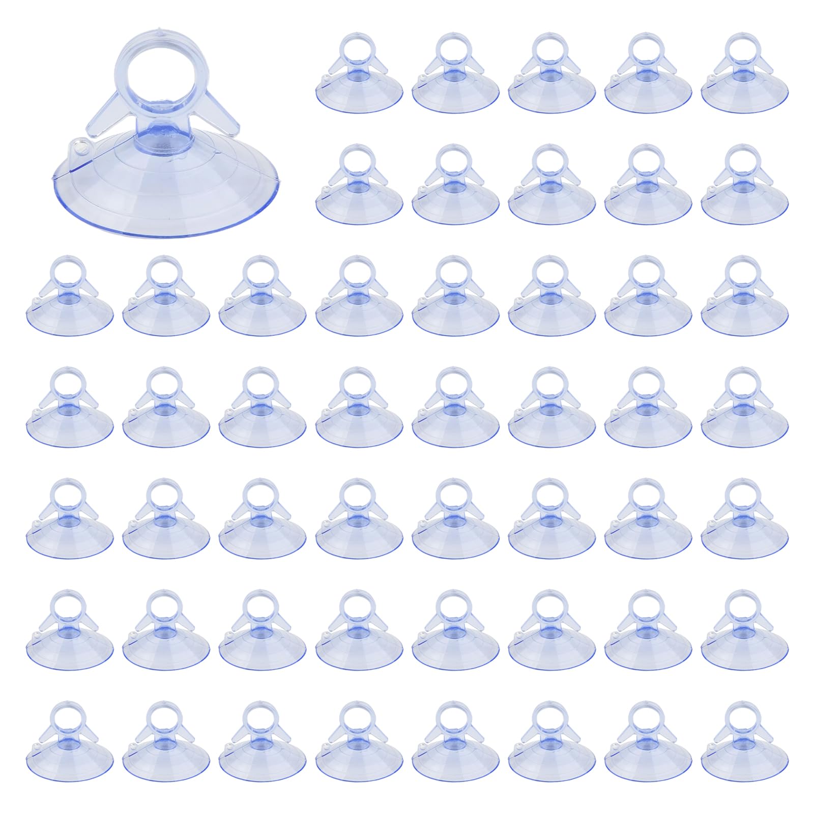 Ventosas Transparentes de Plástico PVC 45mm Extra Fuertes 50 Piezas para Cocina Baño Acuario
