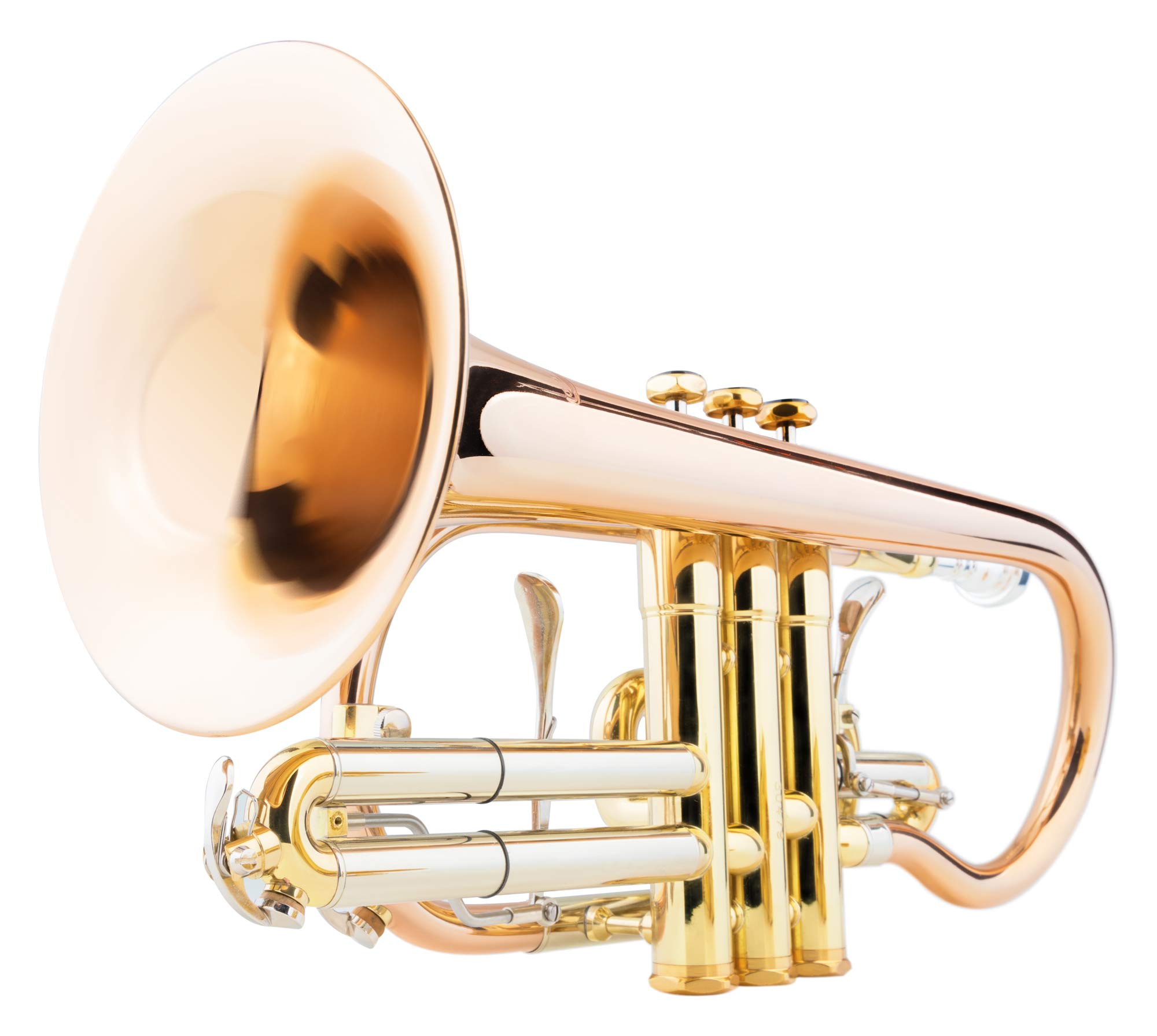 CR-18L Cornet Sib - Soudure et pavillon en laiton doré - Pistons en acier inoxydable - avec étui léger - laqué