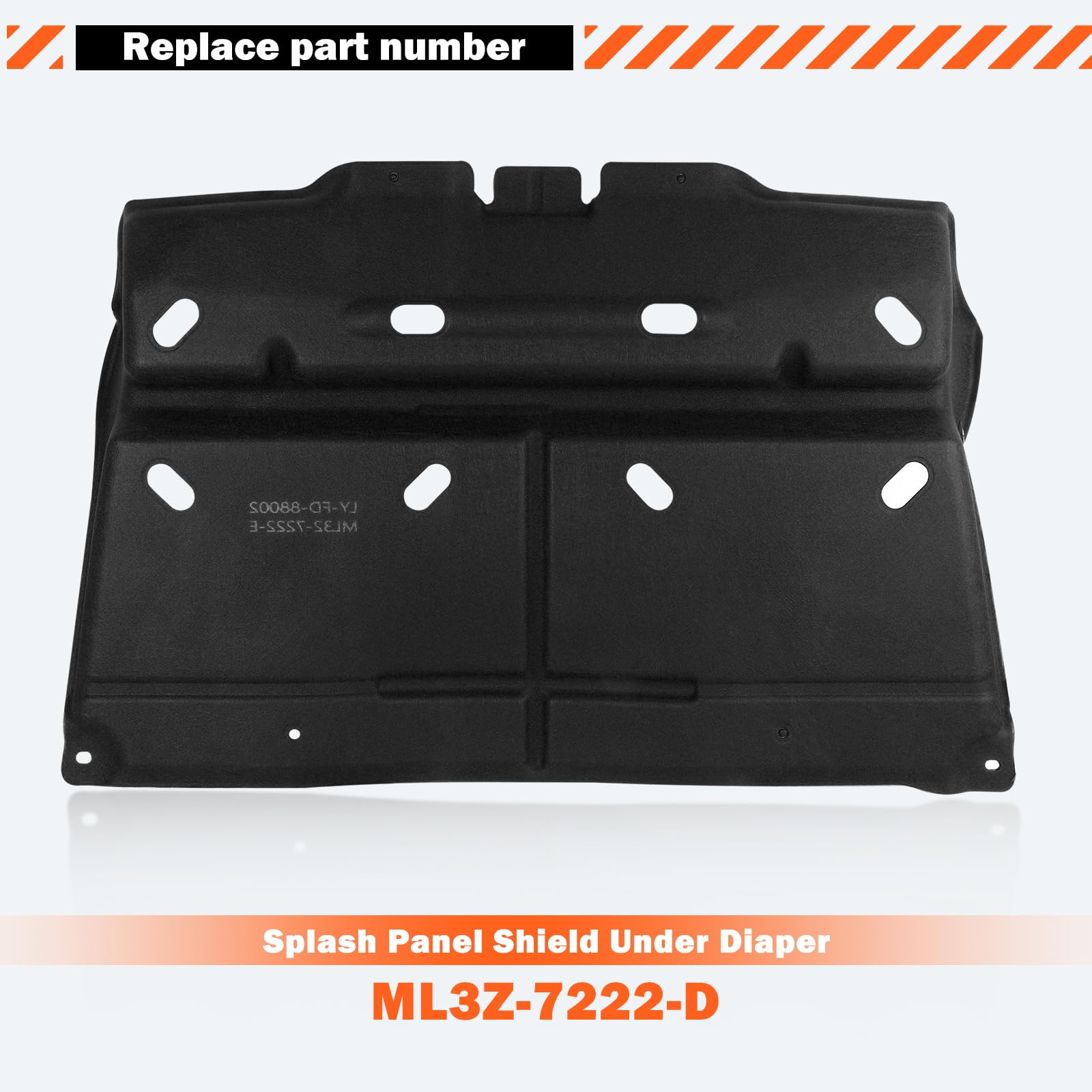 Front Engine Splash Shield For 2018-2024 Ford F-150 (Non-Raptor, Non-3.0L Diesel) - Replaces ML3Z-7222-D