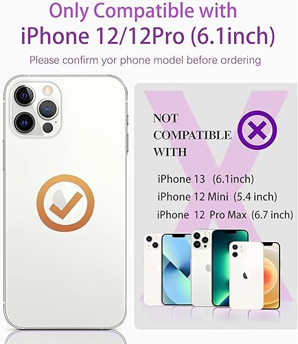 Miniatura 2 de LONTECT Funda para iPhone 12, iPhone 12 Pro, a prueba de golpes, tres capas, resistente, resistente, duradera, híbrida, de cuerpo completo, funda