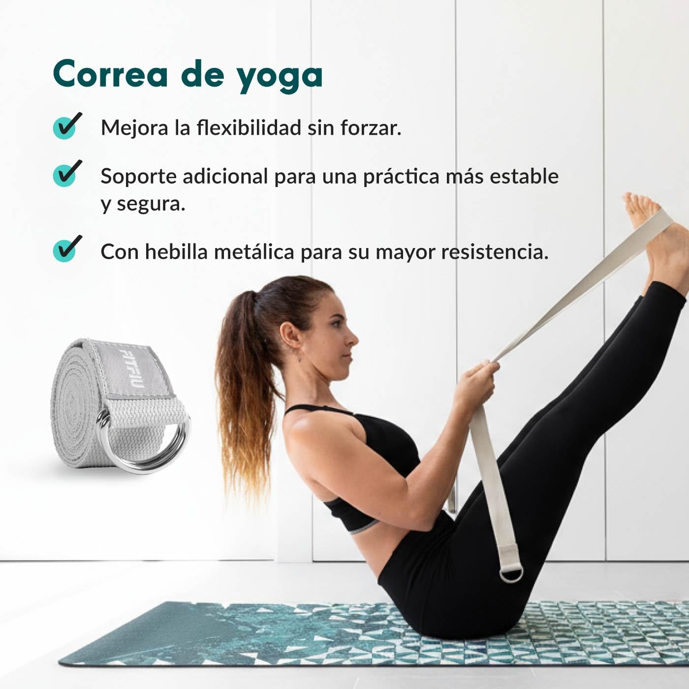 Set de Pilates con Esterilla y Correa FITFIU Fitness KITWELL con Accesorios para Yoga y Guía de Ejercicios Wellness