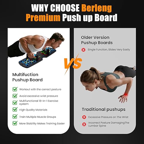 Miniatura 4 de Tabla de empuje, barra de empuje portátil desmontable 17 en 1 en gimnasio en casa, equipo profesional de entrenamiento muscular disponible para