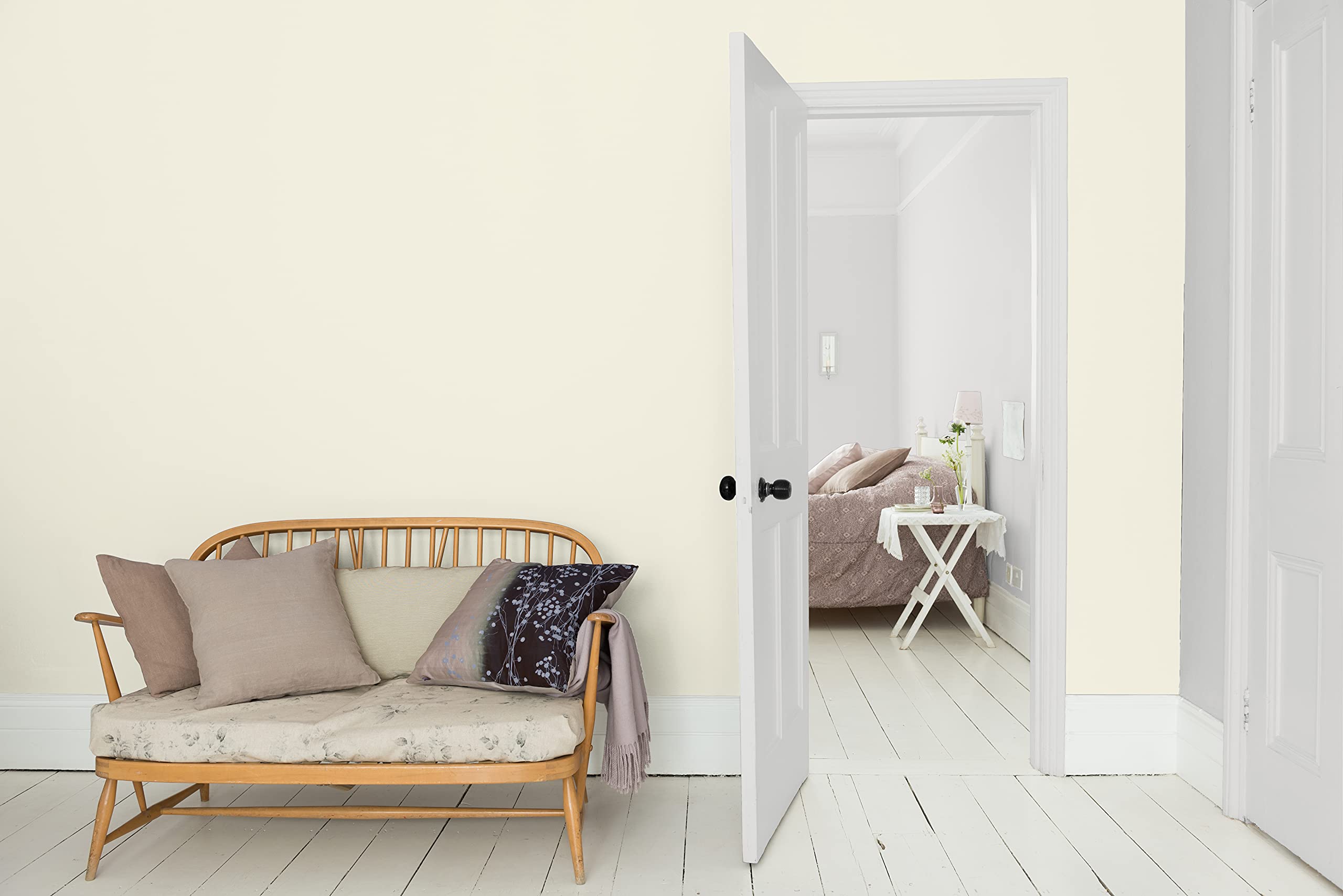 Dulux Valentine Peinture Si Simple Peinture Intérieure Toutes Pièces - Peinture Mur et Plafond, Porte et Plinthe - Couleur : Le Blanc Cassé Satin - 2,5 L