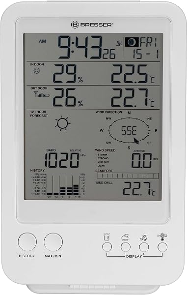 Bresser Stazione Meteorologica, 38.8 x 15 x 28 Cm, Bianco - 4