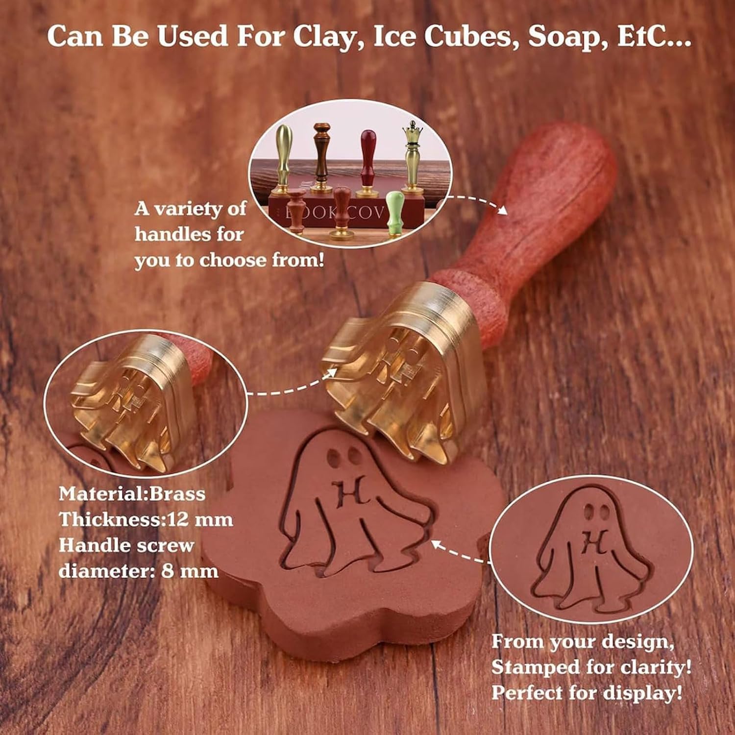 セラミックススタンプ カスタム陶器スタンプ 真鍮型ソープスタンプ カスタムロゴ粘土スタンプ カスタムレタースタンプ ポッターへのギフ