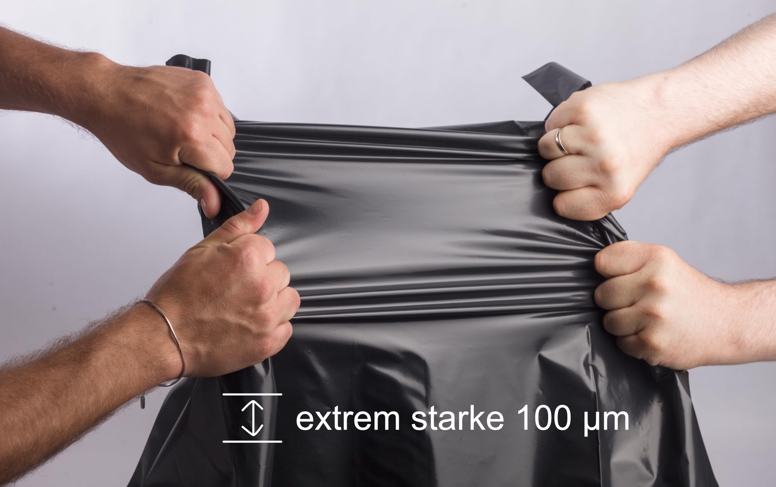 TSP Schwerlast Müllsäcke 120L - aus mind. 90% Post-Consumer-Abfällen (PE) - Blauer Engel zertifiziert - extrem reißfest - 150er Karton – unsere stärksten (100 μm) - ideal für besonders schwere Abfälle