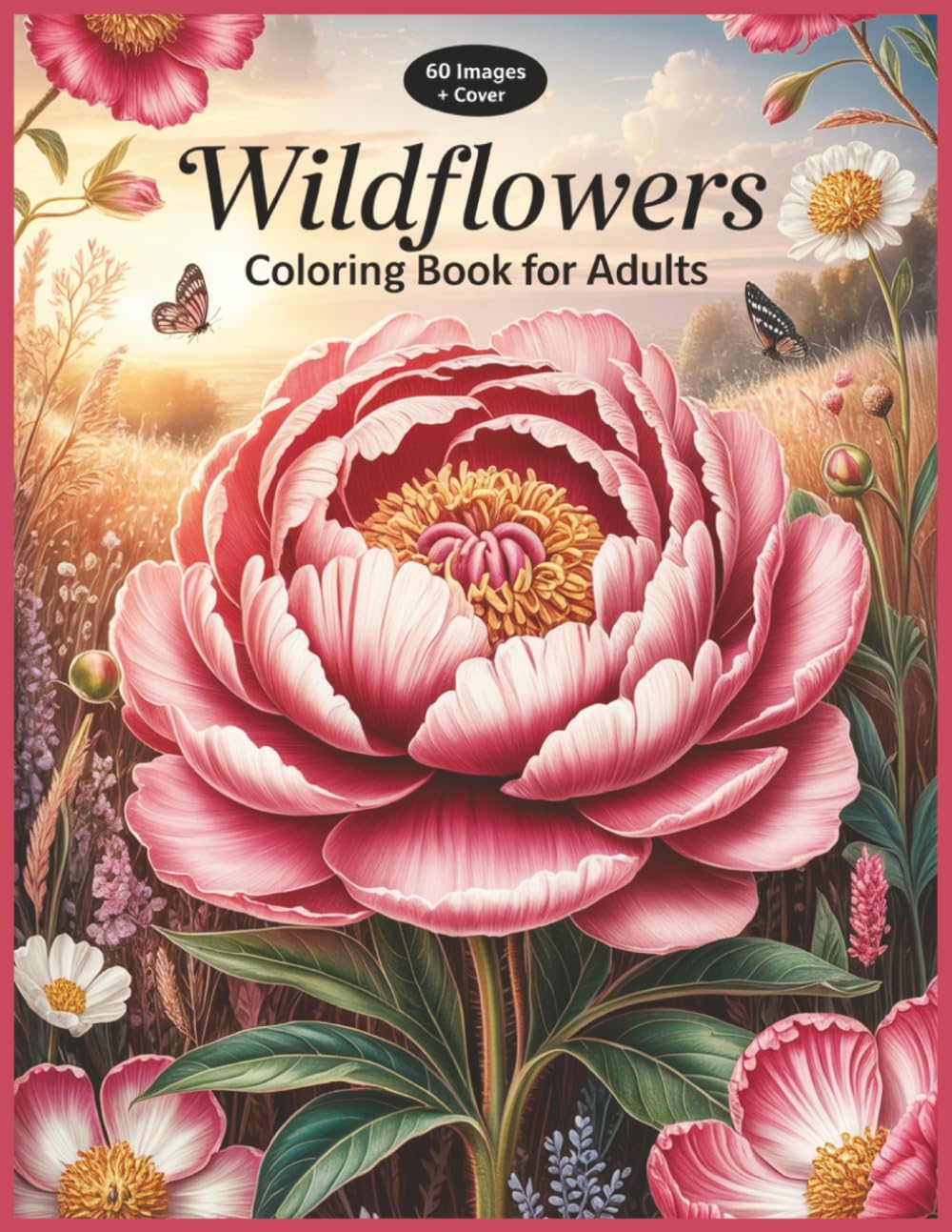 Wildflowers Coloring Book for Adults 60 Beautiful Grayscale Flower Illustrations Inspired by Nature: Relaxing Botanical Illustrative Pages from Wild ... and Natural Landscapes (Grayscale Creations)