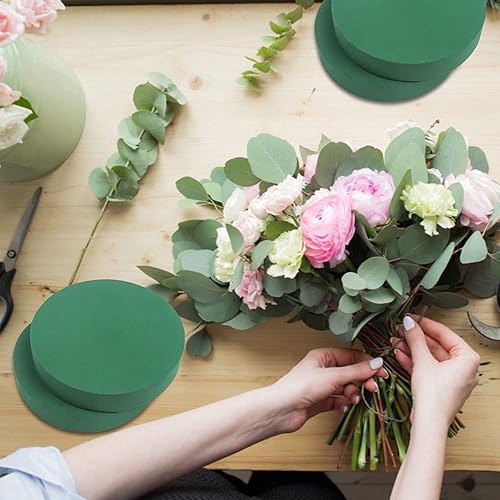 Miniatura 6 de LOMIMOS 20 ladrillos de espuma florales redondos húmedos de 3 pulgadas, suministros de arreglos florales para proyectos de manualidades, decoración