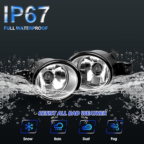 Miniatura 6 de Luces antiniebla para Nissan Altima 2007-2018, Maxima 2007-2014, Pathfinder 2013-2016, Versa 2012-2019, kit de repuesto Sentra 2004-2019 para Rogue