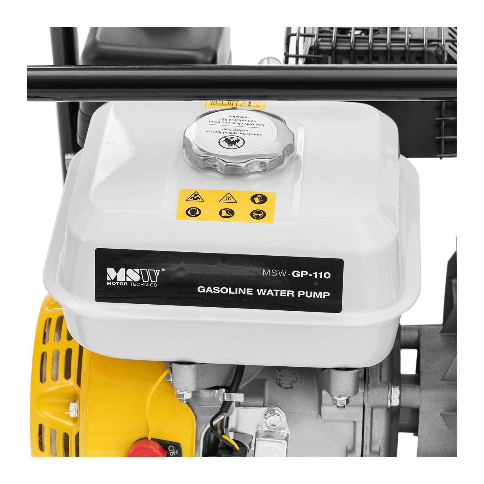 MSW MSW-GP-110 Pompe à eau thermique/Pompe de relevage eaux usées 7 CV 3600 tr/min 60 m³/h Motopompe Motopompe thermique