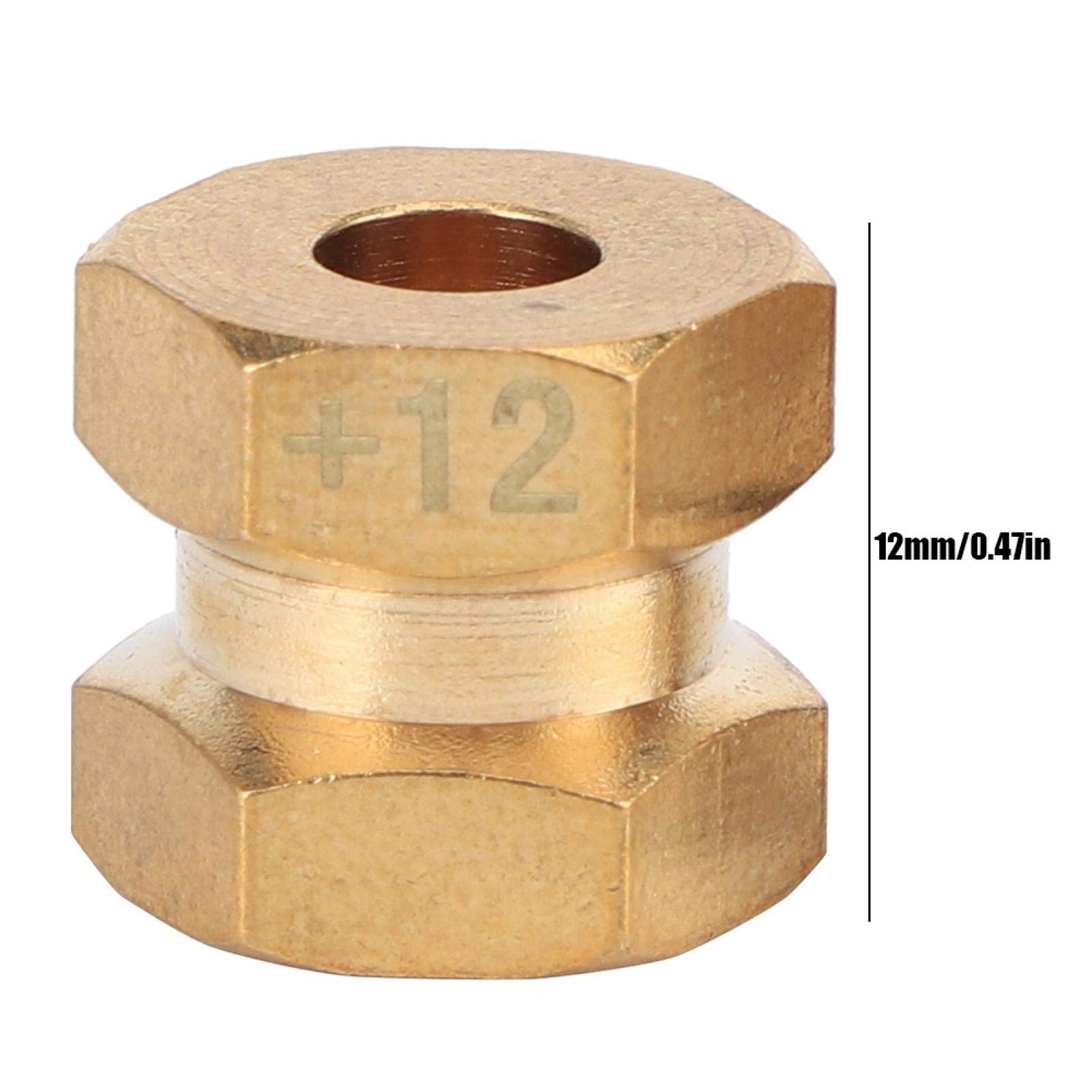 Estensione Esagonale da 12 mm, Vari Modelli Disponibili Distanziali Ruota Rc in Ottone Massiccio per Auto cingolata SCX10 90046 90047 1/10 RC(12mm)
