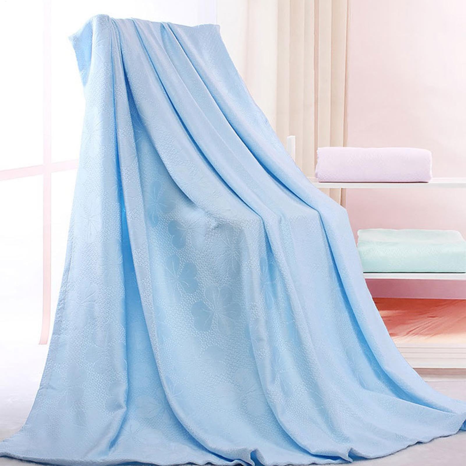 Generisch Coperta rinfrescante da viaggio, estiva, trapunta per | climatizzatore in fibra di , leggera e sottile, traspirante, delicata sulla pelle