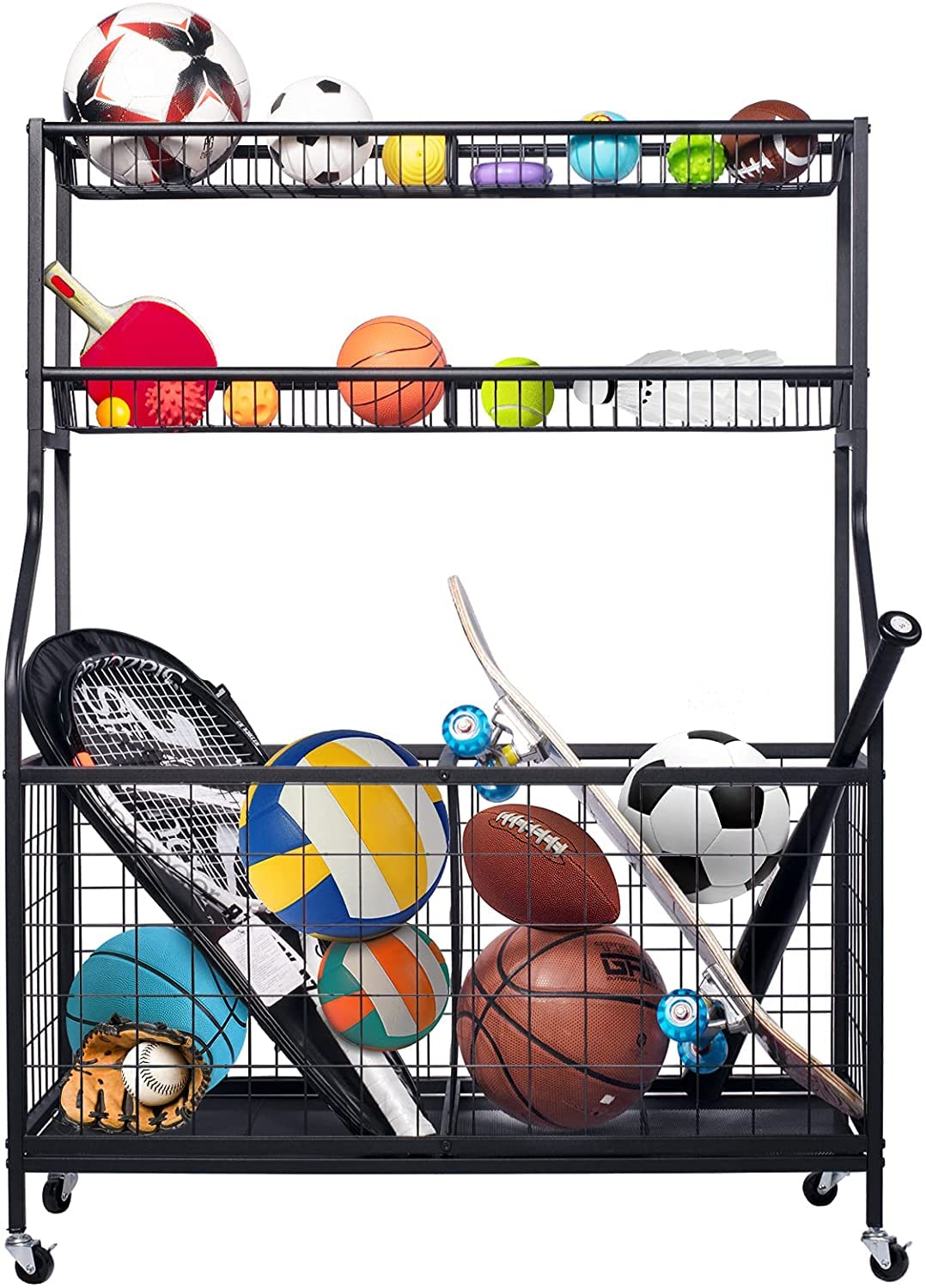 Sports Equipment Storage Organizer, Sports Ball Storage, Basketball