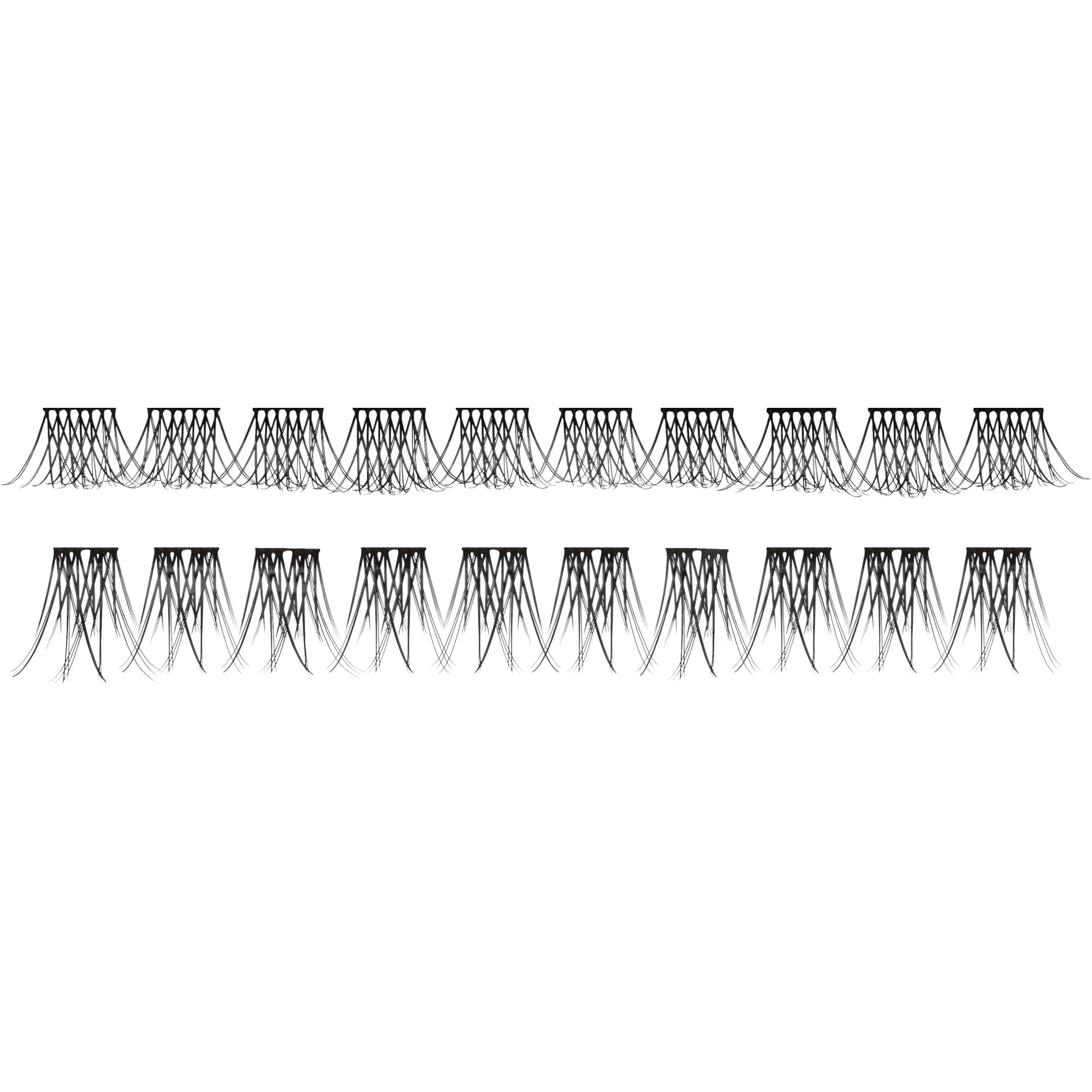 Catrice Faked Natural Cluster Lashes, sztuczne rzęsy, czarne, długo utrzymujące się, efekt sztucznych rzęs, wegańskie, bez cząstek mikroplastiku, bez nanocząsteczek, bez perfum, 1 opakowanie (20 szt.)