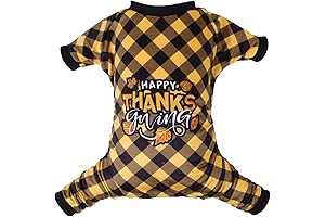 CuteBone Thanksgiving Dog Pajamas for Thanksgiving Festivities