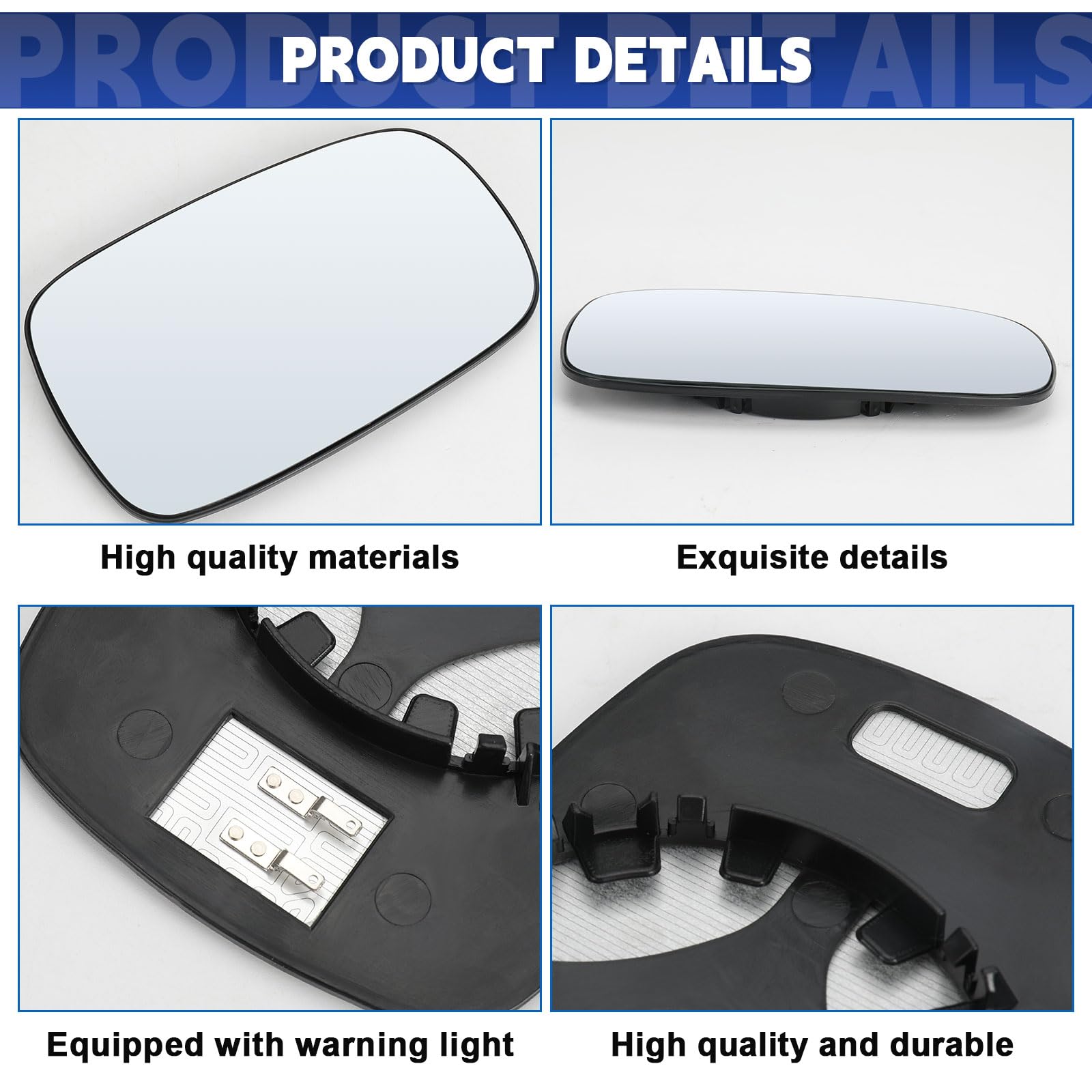 Verre De Rétroviseur Chauffant Pour Renault Scenic MK3 2009-2016 - Droit, Références 963665922R/963656780R - Installation Directe