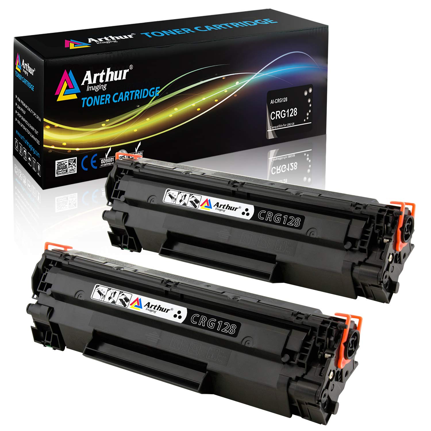 Arthur ImagingCompatible Toner Cartridge Replacement for Canon 128 (3500B001AA) (Black, 1-Pack)