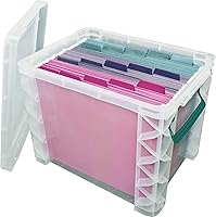 Vista 2 de Advantus Caja de archivos Super Stacker, tamaño carta, transparente (36872)