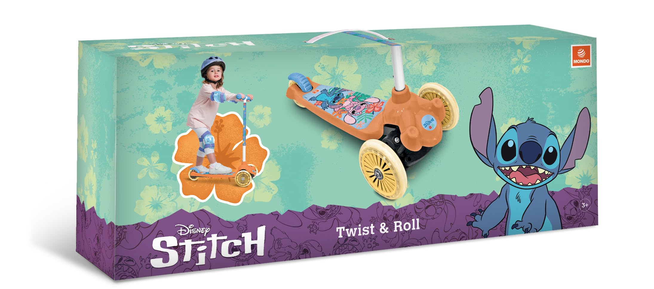 Mondo Stitch 3-Wheel Scooter for Kids - Orange - Small