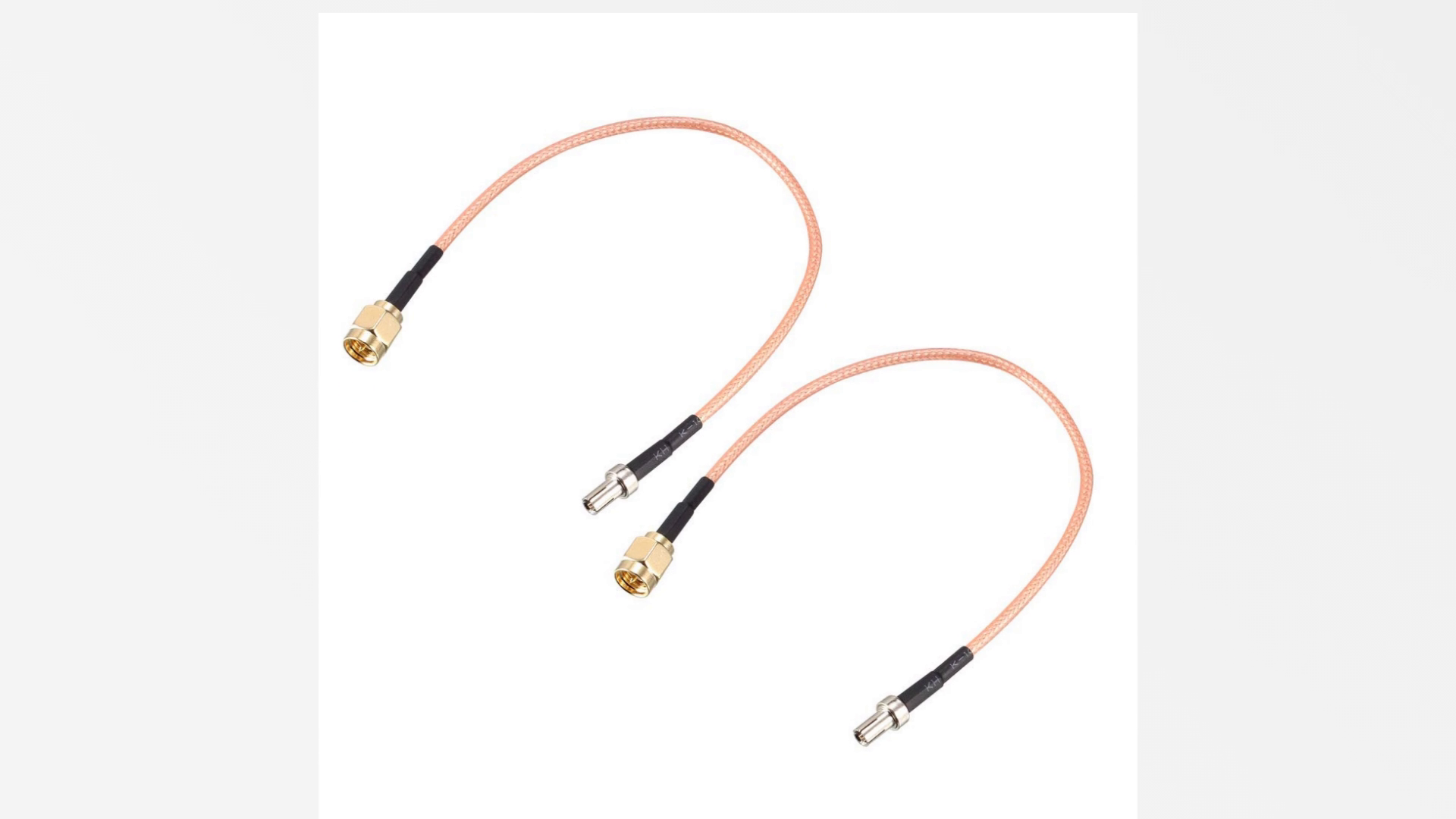 Cable antena coaxial uxcell SMA Macho a TS9 Macho 0.66 ft 2 pcs miniatura 6