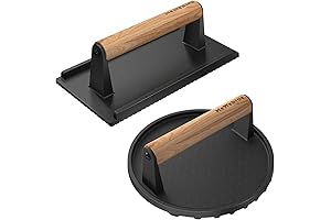 Black Top Grill: Smash Burger Kit with Cast Iron Burger Smasher