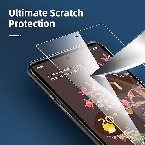 Miniatura 4 de NEW'C Paquete de 3 protectores de pantalla diseñados para Google Pixel 6, vidrio templado, compatible con fundas, ultra resistente