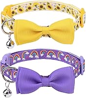 Vista 9 de PUPTECK Collar de perro con campana, paquete de 2 unidades, collar ajustable para cachorros, dulce regalo para perros pequeños y mascotas de 11.8 a