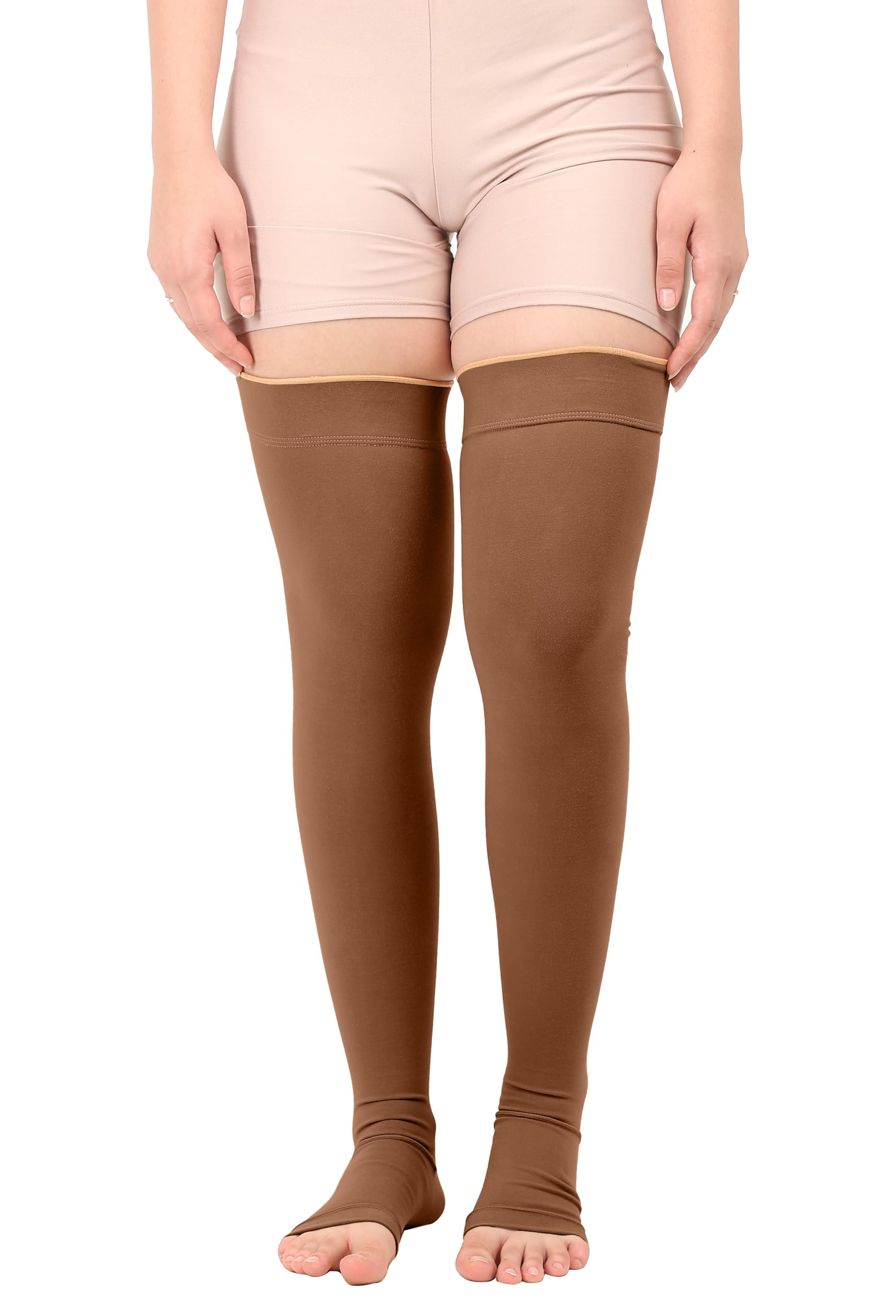 Medical Compression Stockings for Varicose Veins || Upto Mid-Thigh || COTTON FABRIC || HIGH COMPRESSION || With Stitching || Unisex || Breathable || (3XL, Brown) (B0CXNHS7SZ) Amazon Price History, Amazon Price Tracker