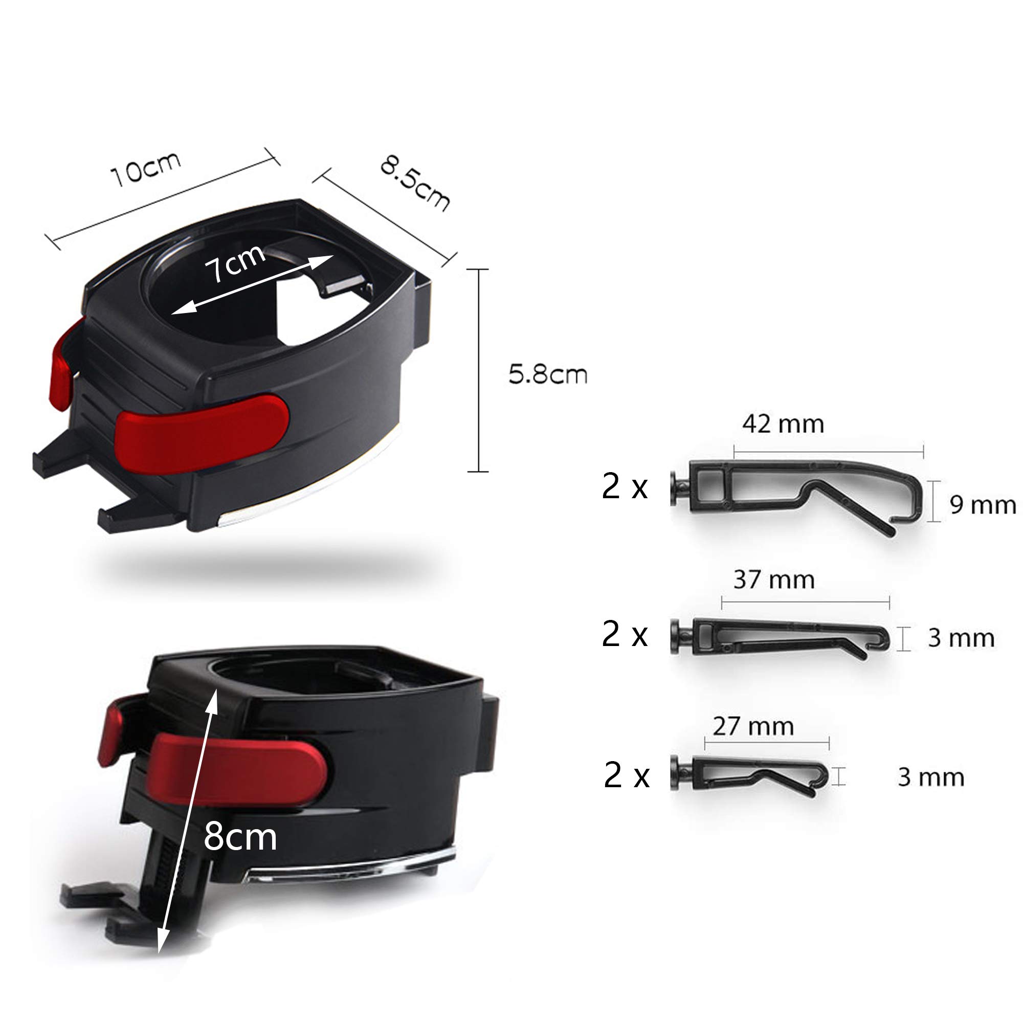 2 Stück Klappbare Getränkehalter Auto - Universal Becherhalter Für Lüftungsschlitze