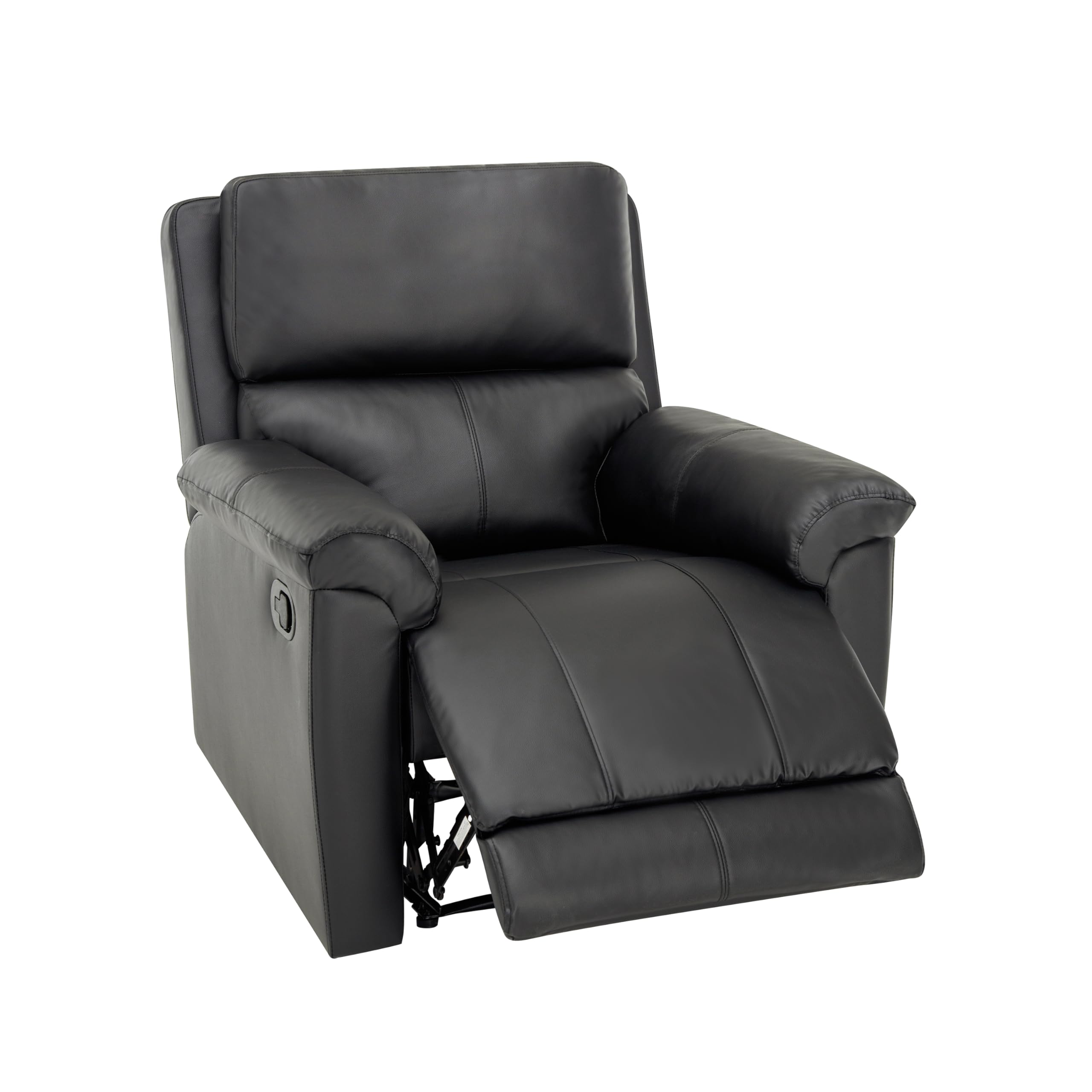 MINCETA Recliner Chairs,Modern 5" Wall Hugger Nursery Recliner with Overstuffed Arm and Back for Living Room,PU Leather in Black