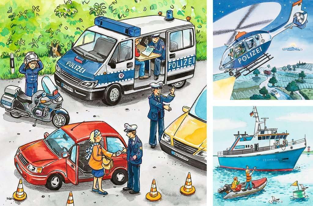 Ravensburger Police in Action Jigsaw Puzzle (3 x 49 Piece)