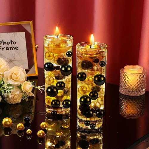 Miniatura 3 de 10150 cuentas amarillas y negras sin agujero para jarrones, kit de relleno de jarrón de bricolaje para centros de mesa, boda, cumpleaños,