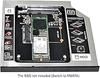 Vista 5 de NFHK MSATA NGFF B/M-Key SSD a Slimline SATA 13Pin Caddy Case para 0.374 in Universal Laptop CD/DVD-ROM Optical Bay