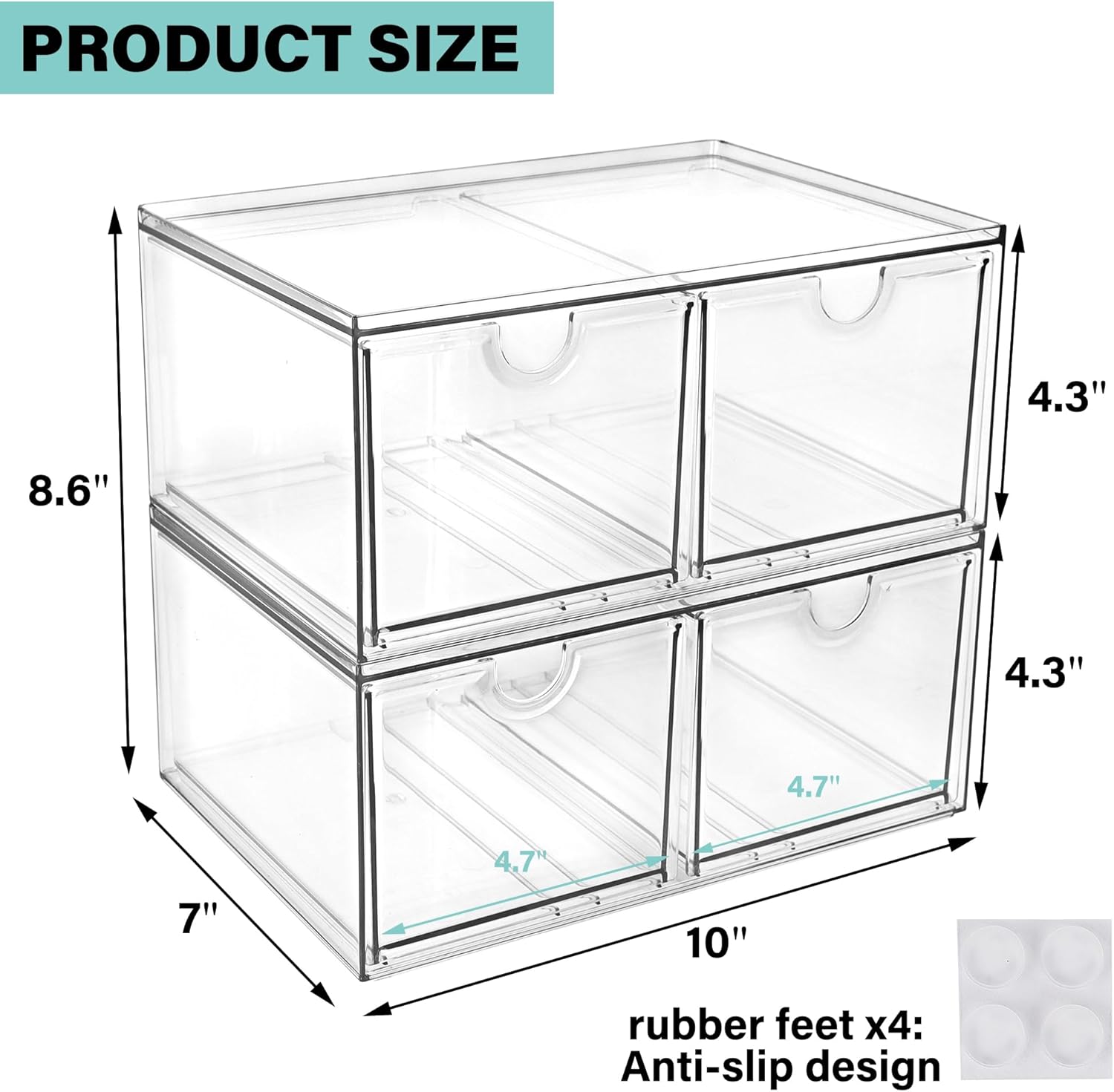 Stackable Storage(4 Drawers)&6 Drawers