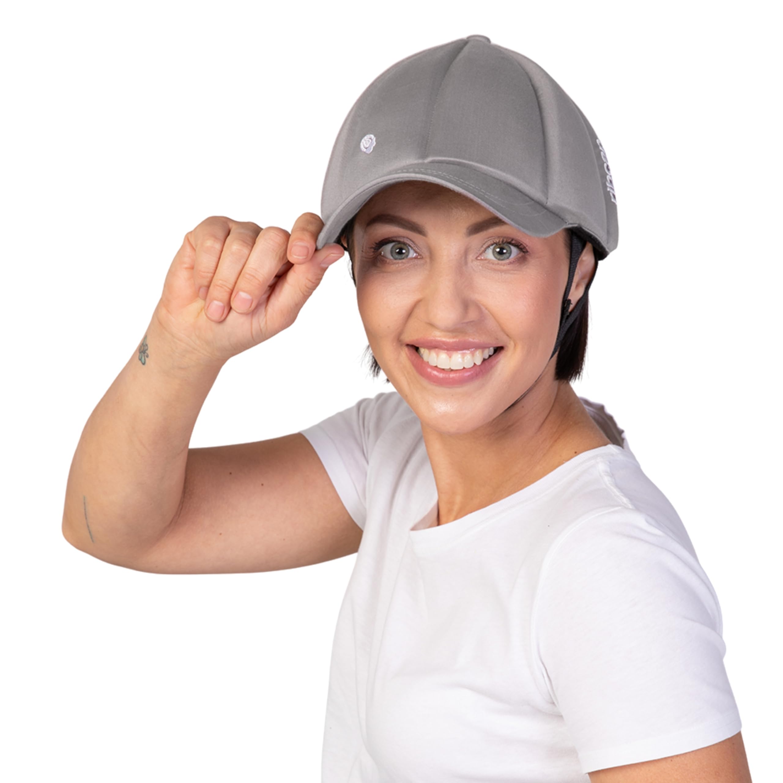 Ribcap Gorra de béisbol Platino | Casco Protector Blando para Epilepsia