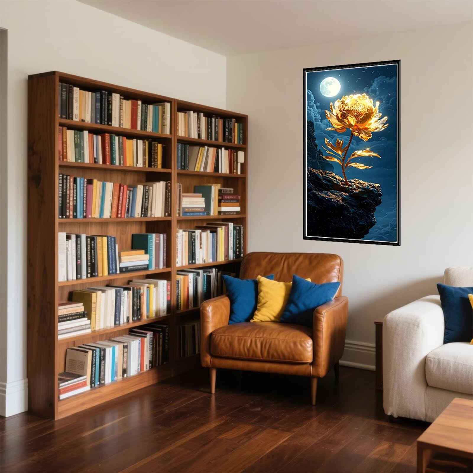 5D Diament Malarstwo Kwiat Rzemiosło Dorośli Dla Dzieci DIY Rysunki z Sztuką Diamenty Dziewczyna Diamentowe Zdjęcia Księżyc Ścieg Krzyżycowy Zestaw do malowania diamentami z akcesoriami Początkujący