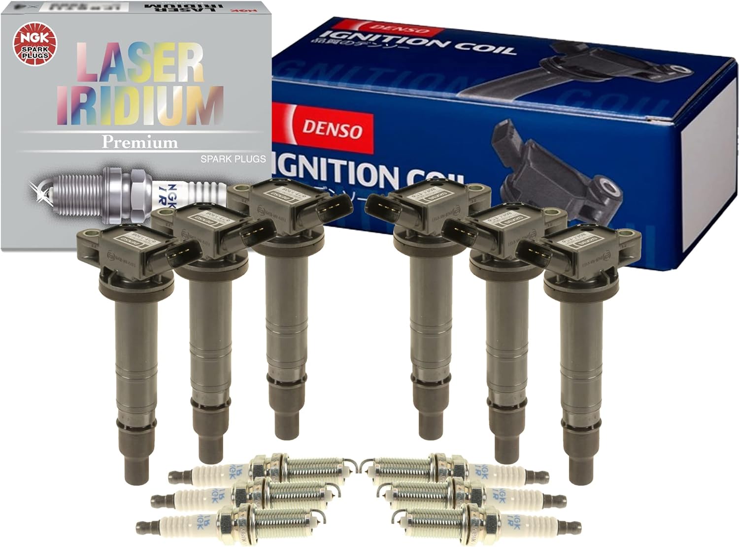 Denso 6 COP Direct Ignition Coils & NGK 6 Laser Iridium