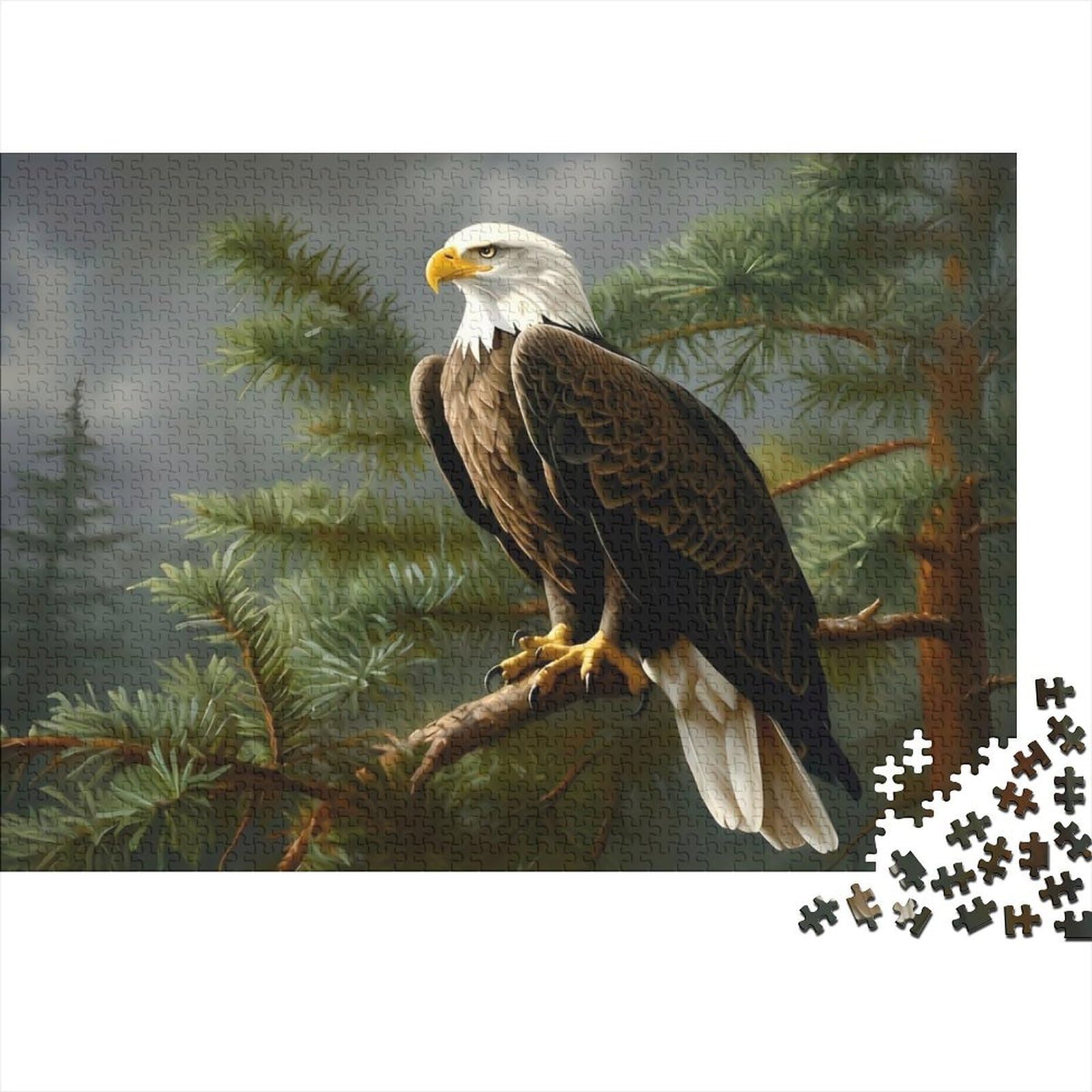 Eagle Forest Scene Jigsaw Puzzle 1000 Pieces Adults Paper Relax Focus nan