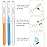 Patelai 100 Pieces Braces Brush for Cleaner Interdental Brush Toothpick Dental Tooth Flossing Head Oral Dental Hygiene Flosser Toothpick Cleaners Tooth Tool(White, Orange, Blue,Proper Size)