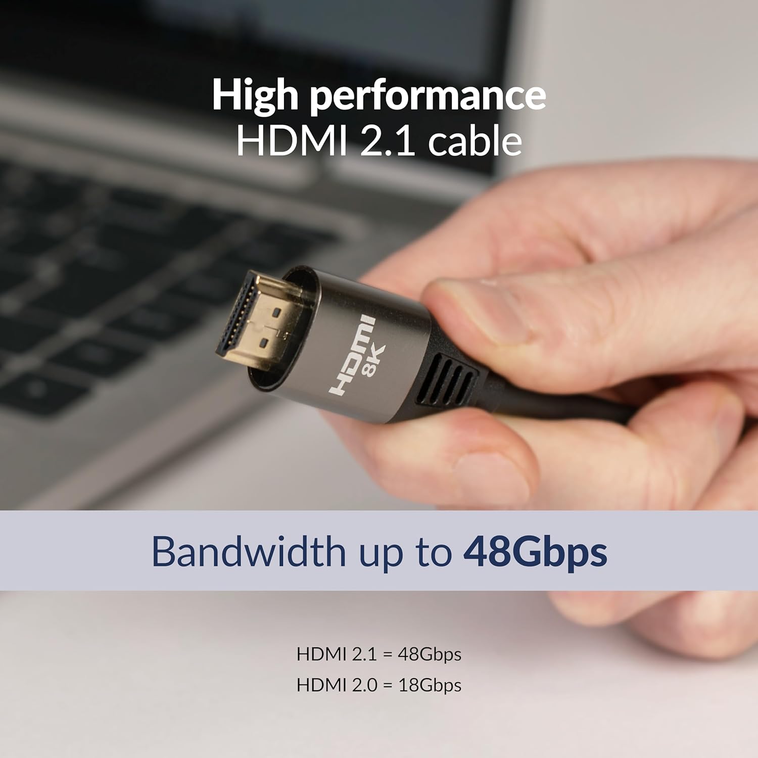 Pro Signal PSG3477-HDMI-1M Premium High Speed 8K 60Hz HDMI Lead, Gold Plated, 1m