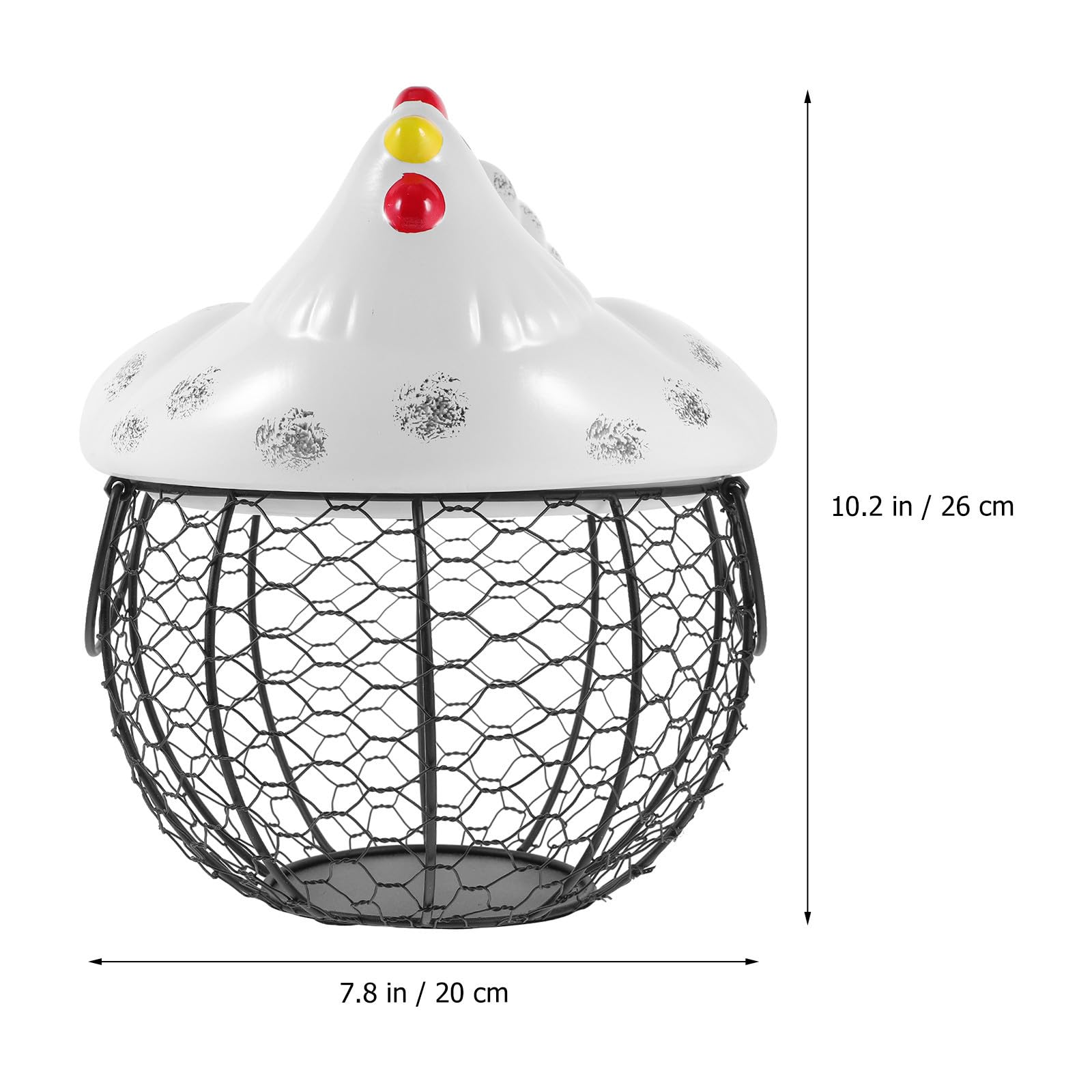 Eieraufbewahrungskorb aus Eisen in Hühnerform für Küche Haushalt