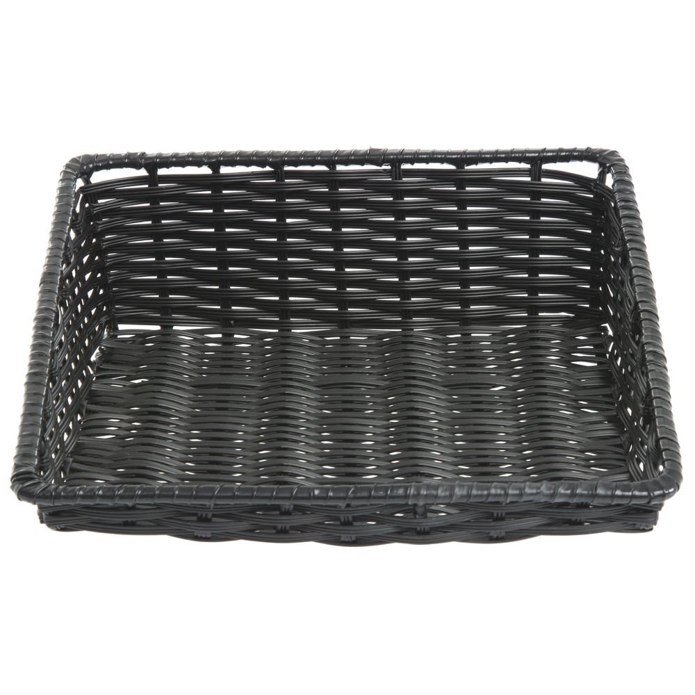 HUBERT Black Produce Basket - 15 1/2"L x 16"D x 1 1/2" to 5"H