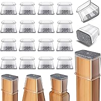 Vista 14 de 24 protectores de suelo redondos para patas de silla, de fieltro de silicona, almohadillas para patas de muebles, cubiertas para pisos de madera